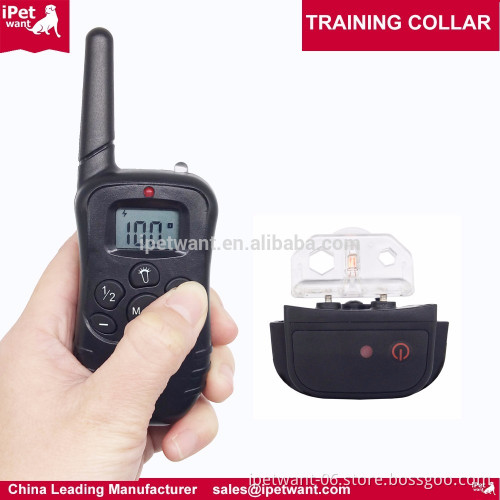 2017 New Fully Waterproof and Rechargeable 300 Yard Remote Electric Dog Training Shock Collar amazon Private Label